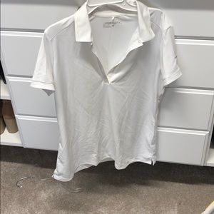 Nike golf dri fit white women polo